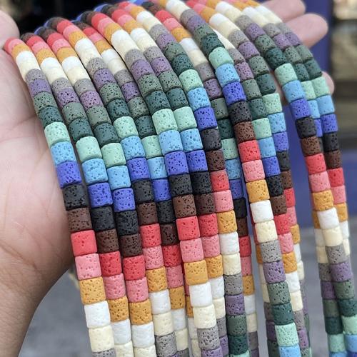 Multicolor Lava Beads, Column, DIY multi-colored [