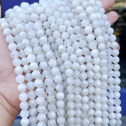 Perles Pierre de lune, Moonstone, Rond, poli, DIY & normes différentes pour le choix, Vendu par brin