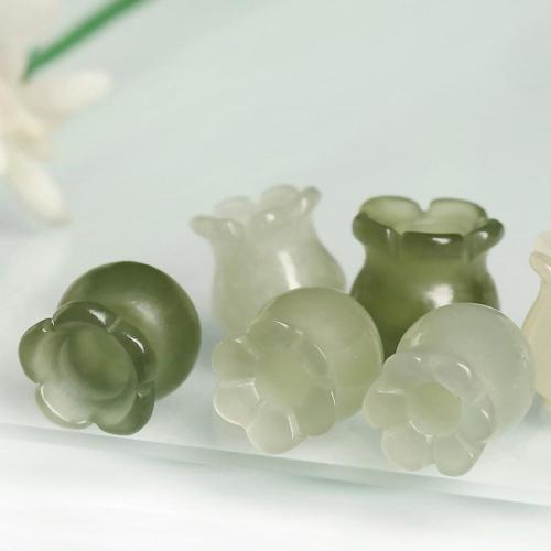 Pendentifs de Jade, Hetian Jade, fleur, DIY, plus de couleurs à choisir Vendu par PC