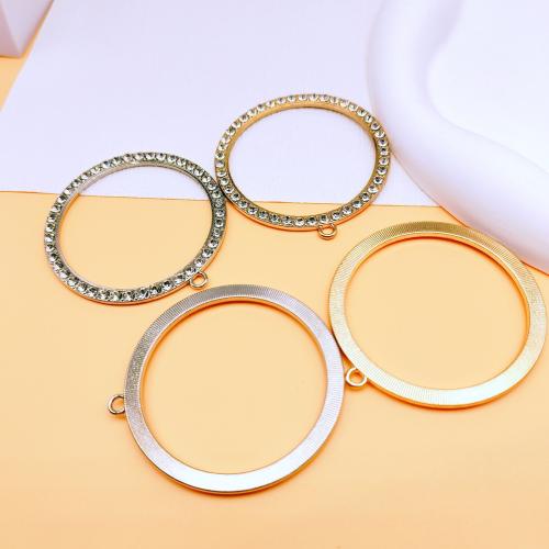 Zink Legierung Strass Anhänger, Zinklegierung, Kreisring, plattiert, DIY & mit Strass, keine, 100PCs/Tasche, verkauft von Tasche
