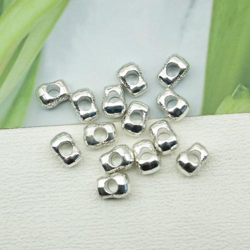 Zinklegierung Schmuckperlen, silberfarben plattiert, DIY, Silberfarbe, 100PCs/Tasche, verkauft von Tasche