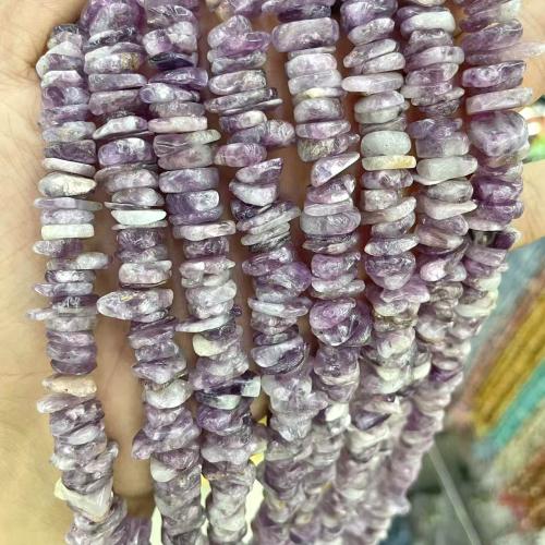 Perles de pierre gemme unique, Lepidolite naturel, DIY, couleurs mélangées, 10-12mm cm, Vendu par brin