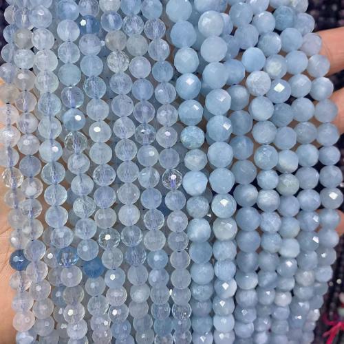 Perles aigue-marine, DIY, bleu cm, Vendu par brin
