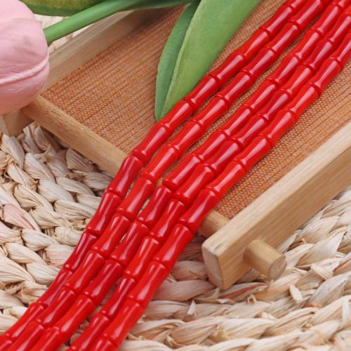 Sea Bamboo Coral Beads, Synthetic Coral, DIY, red cm 