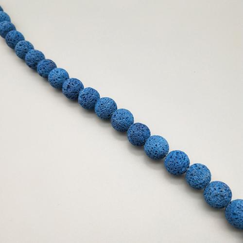 lava Abalorio, Bricolaje & diverso tamaño para la opción, azul, agujero:aproximado 1mm, longitud:aproximado 38 cm, Vendido por Sarta