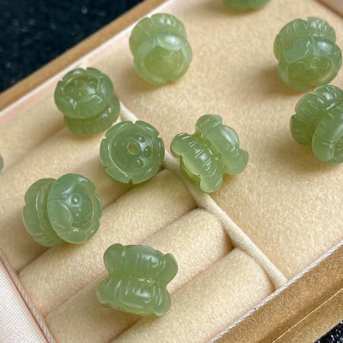 Hetian Jade goutte, Lotus, poli, DIY, Couleur aléatoire Vendu par PC