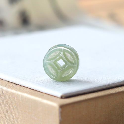 Hetian Jade goutte, Pièce de monnaie antique chinoise, DIY, plus de couleurs à choisir, 13mm, Vendu par PC