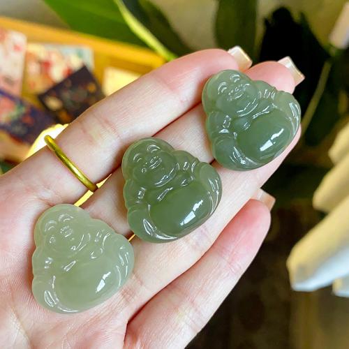 Pendentifs de Jade, Hetian Jade, bouddha, poli, DIY & normes différentes pour le choix, plus de couleurs à choisir, Vendu par PC