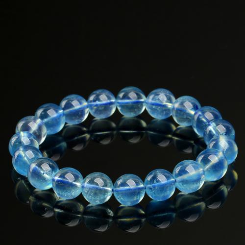 Bracelet aigue marine, aigue-marine, Rond, DIY & normes différentes pour le choix, plus de couleurs à choisir, Vendu par brin