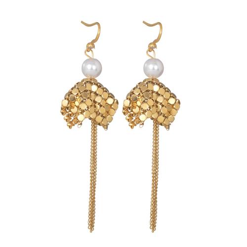 Серьги из нержавеющей стали, Нержавеющая сталь 304, с Пластиковая жемчужина, Другое покрытие, ювелирные изделия моды & Женский, Много цветов для выбора, продается Пара