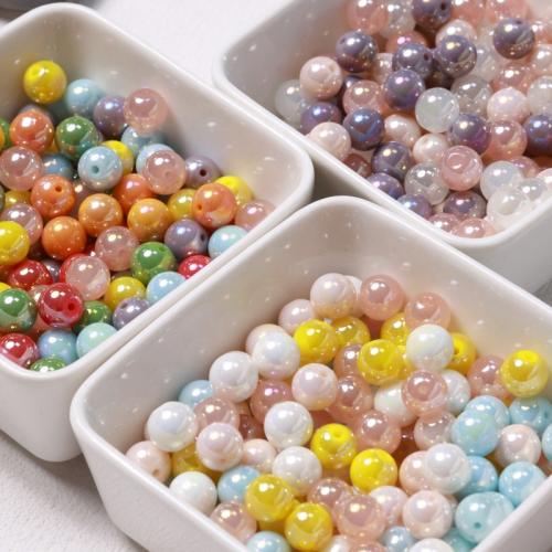 Glass Beads, plated, DIY 