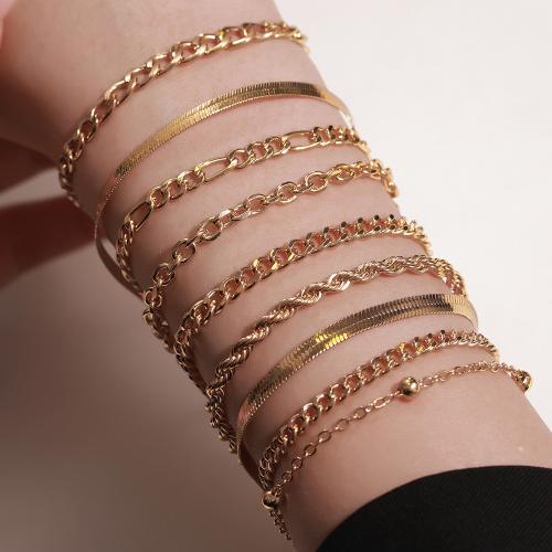 Iron Bracelets, gold color plated, fashion jewelry 
