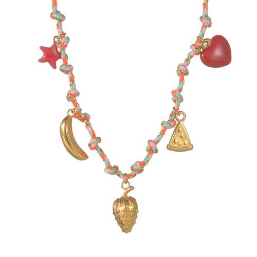 ステンレススチールの首輪ネックレス, 304ステンレススチール, とともに テリレンコード, メッキ, 手作り & 選択のための別の長さ & 異なるスタイルを選択 & 女性用 & エナメル, 売り手 パソコン