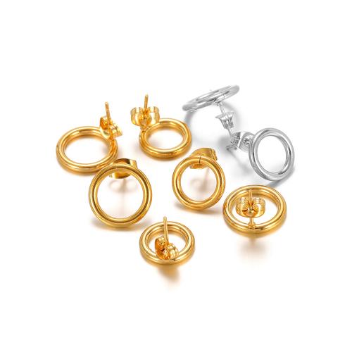 Stainless Steel Earring Stud Component, 304 Stainless Steel, gold color plated, DIY [