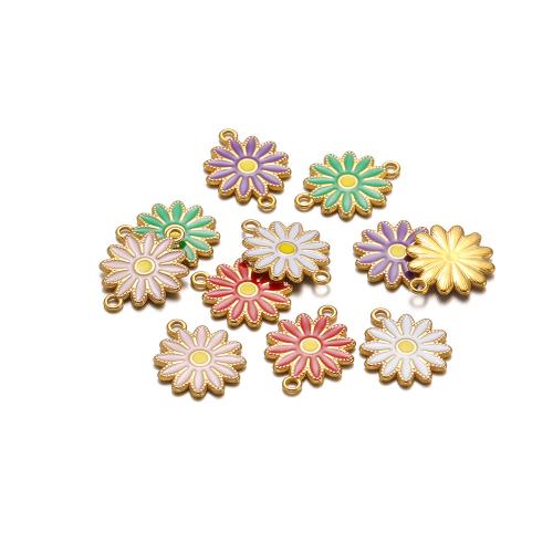 Emaille Edelstahl Anhänger, 304 Edelstahl, goldfarben plattiert, DIY & Doppelloch, keine, 5PCs/Tasche, verkauft von Tasche