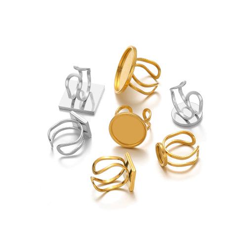 ステンレス指輪のパレット部品, 304ステンレススチール, ゴールドメッキ, DIY, 無色, 4パソコン/バッグ, 売り手 バッグ