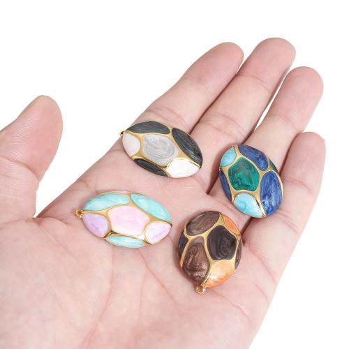 Emaille Edelstahl Anhänger, 304 Edelstahl, goldfarben plattiert, DIY, keine, 5PCs/Tasche, verkauft von Tasche