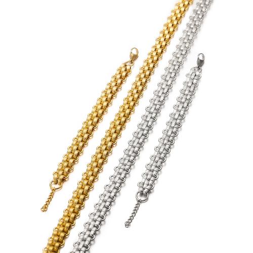 Parures de bijoux en acier inoxydable, Acier inoxydable 304, Bracelet & collier, Placage de couleur d'or, bijoux de mode, plus de couleurs à choisir, Vendu par PC
