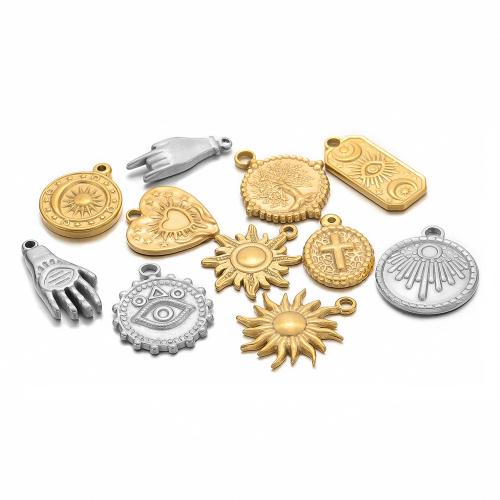 Stainless Steel Pendants, 304 Stainless Steel, gold color plated, DIY 