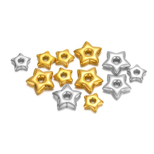 Stainless Steel Star Pendant, 304 Stainless Steel, gold color plated, DIY 