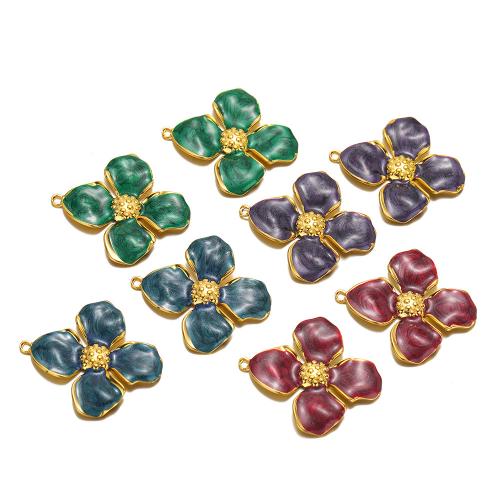 Emaille Edelstahl Anhänger, 304 Edelstahl, goldfarben plattiert, DIY, keine, 5PCs/Tasche, verkauft von Tasche