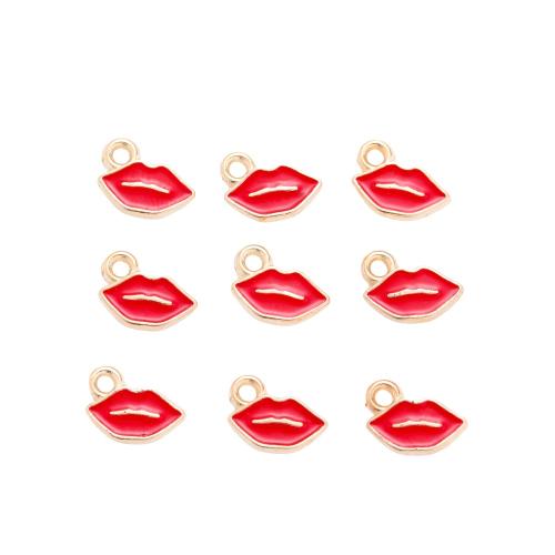 Colgantes de esmalte de la aleación del cinc, aleación de zinc, Labios, chapado, Bricolaje, más colores para la opción, 100PCs/Bolsa, Vendido por Bolsa