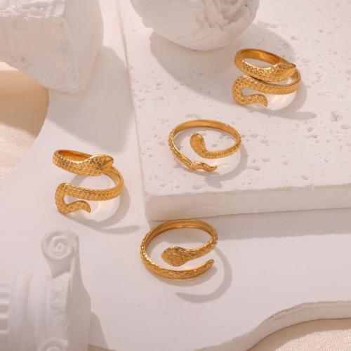 Bague en acier inoxydable, Acier inoxydable 304, Placage de couleur d'or, bijoux de mode, doré, Vendu par PC