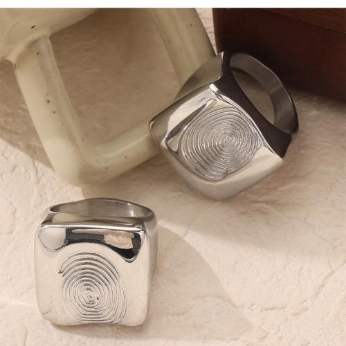 Bague en acier inoxydable, Acier inoxydable 304, Placage de couleur d'or, bijoux de mode, argent, Vendu par PC