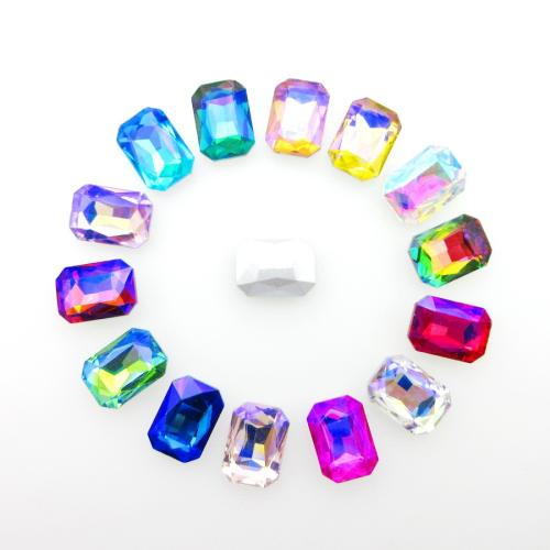 Handy Heimwerken Satz, Glassteine, goldfarben plattiert, DIY, keine, 4-25mm, 50PCs/Tasche, verkauft von Tasche