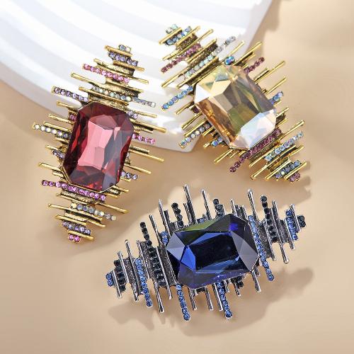 Strass Zink Legierung Brosche, Zinklegierung, plattiert, Modeschmuck & für Frau & mit Strass, keine, verkauft von PC