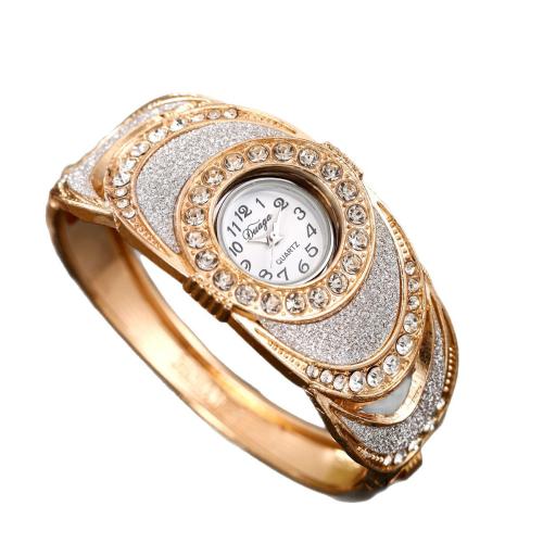 Bangle Watch, Alloy, with Glass, plated, fashion jewelry & for woman & with rhinestone cm [