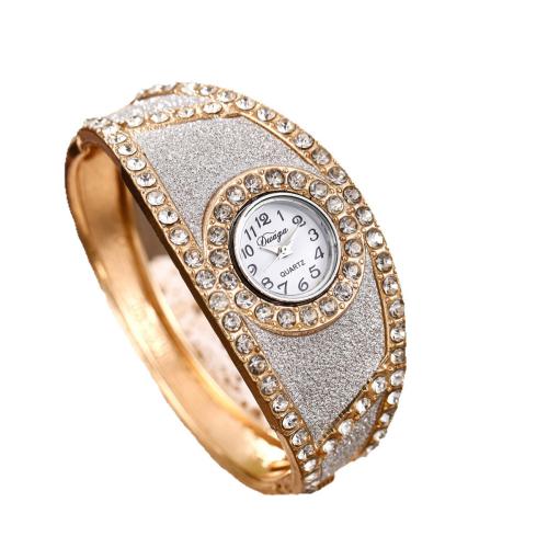 Bangle Watch, Alloy, with Glass, plated, fashion jewelry & for woman & with rhinestone cm [