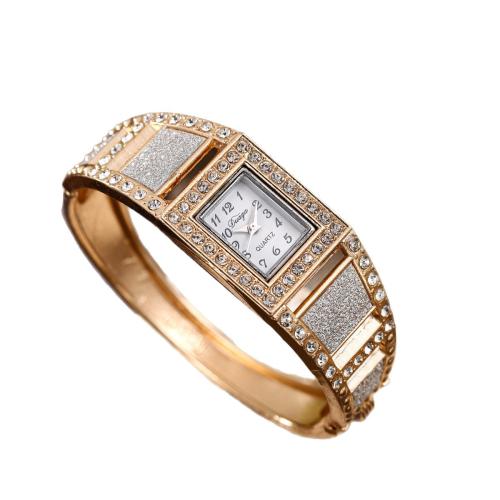 Bangle Watch, Alloy, with Glass, plated, fashion jewelry & for woman & with rhinestone cm [