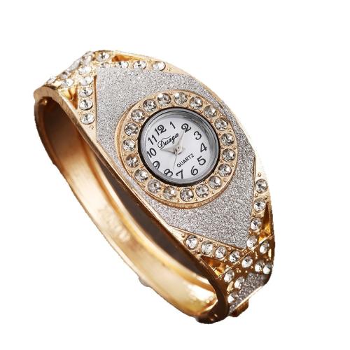 Bangle Watch, Alloy, with Glass, plated, fashion jewelry & for woman & with rhinestone cm [