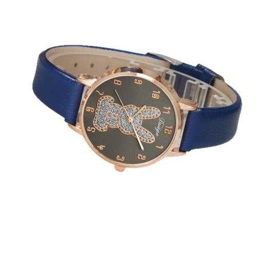 Bracelets de montre pour femmes, Alliage, avec Faux cuir & verre & Acier inoxydable 304, Placage, bijoux de mode & avec strass, plus de couleurs à choisir cm, Vendu par PC