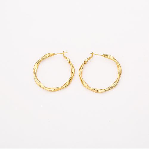 Boucles d'oreilles en laiton zircon cubique pavent, Placage, bijoux de mode & pavé de micro zircon & pour femme, plus de couleurs à choisir, Vendu par paire