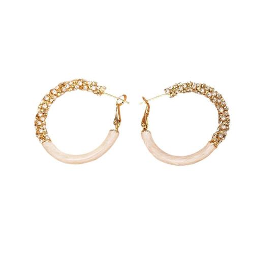 Boucles d'oreilles en laiton zircon cubique pavent, Plaqué d'or, pavé de micro zircon & pour femme & émail, plus de couleurs à choisir, Vendu par paire