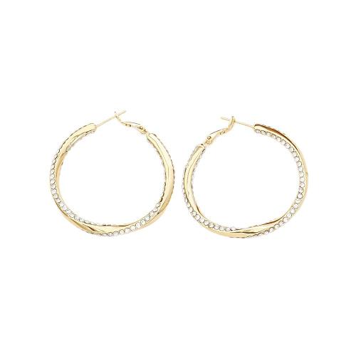 Boucle d'oreille goutte laiton strass, Placage, bijoux de mode & pour femme & avec strass, plus de couleurs à choisir, Vendu par paire