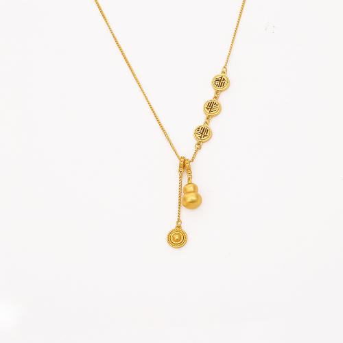 Handgemachte Messinghalskette, Messing, Kalebasse, sang vergoldet, Modeschmuck & für Frau, verkauft von PC