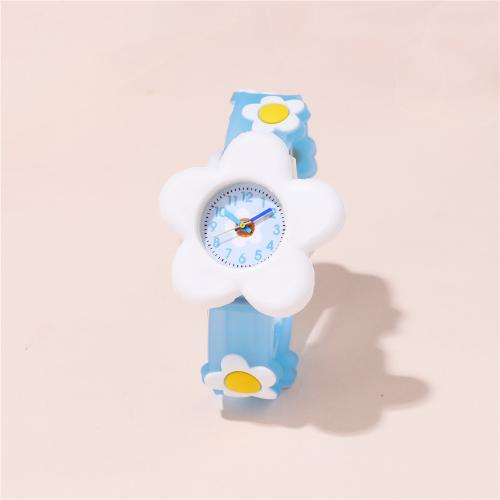 Fashion Children Watch, Plastic, with Glass & 304 Stainless Steel, plated, fashion jewelry & Unisex [