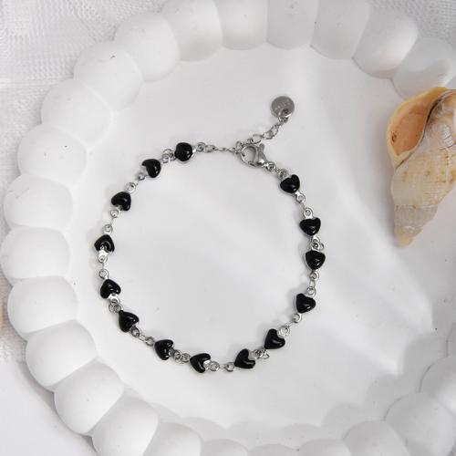 Bracelets en acier inoxydable, Acier inoxydable 304, Placage, bijoux de mode & pour femme & émail, plus de couleurs à choisir, Vendu par PC