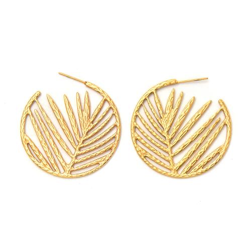 Серьги из нержавеющей стали, Нержавеющая сталь 304, Другое покрытие, ювелирные изделия моды & Женский & отверстие, Золотой, продается Пара