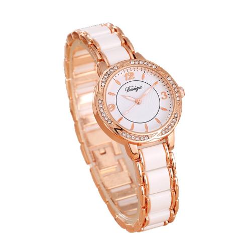 Bracelets de montre pour femmes, Alliage, avec verre & Acier inoxydable 304, Placage, bijoux de mode & avec strass, plus de couleurs à choisir cm, Vendu par PC