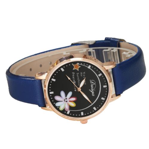 Bracelets de montre pour femmes, Alliage, avec Faux cuir & verre & Acier inoxydable 304, Placage, bijoux de mode & avec strass, plus de couleurs à choisir cm, Vendu par PC