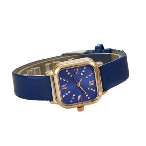 女性向けの腕時計ブレスレット, 合金, とともに 人口皮革 & ガラス & 304ステンレススチール, メッキ, ファッションジュエリー & 女性用 & ライン石のある, 無色, 長さ:21 センチ, 売り手 パソコン