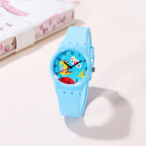 子供向けの腕時計ブレスレット, 合金, とともに ガラス & シリコン & 304ステンレススチール, メッキ, ファッションジュエリー & ユニセックス, 無色, 売り手 パソコン