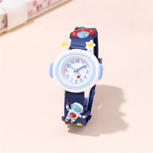 Fashion Children Watch, Plastic, with Glass & 304 Stainless Steel, plated, fashion jewelry & Unisex [