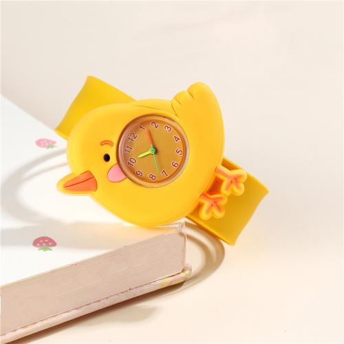 子供向けの腕時計ブレスレット, 合金, とともに プラスチック & ガラス & 304ステンレススチール, メッキ, ファッションジュエリー & 子供のための, 無色, 売り手 パソコン