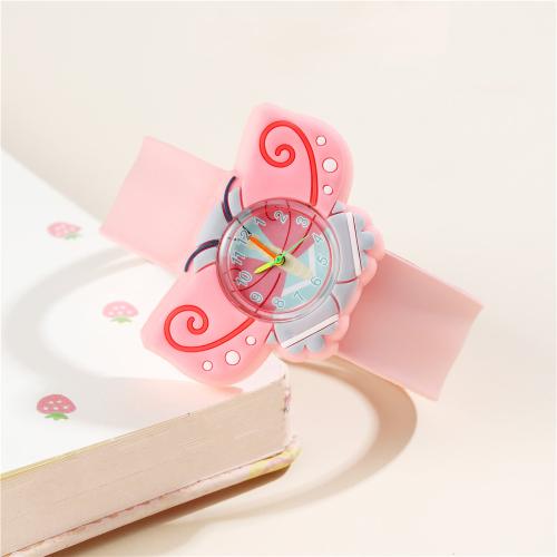 子供向けの腕時計ブレスレット, 合金, とともに プラスチック & ガラス & 304ステンレススチール, メッキ, ファッションジュエリー & 子供のための, 無色, 売り手 パソコン