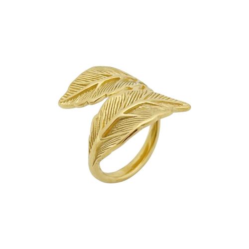 Bague en acier inoxydable, Acier inoxydable 304, Plaqué d'or 14K, bijoux de mode & normes différentes pour le choix & pour femme, Vendu par PC